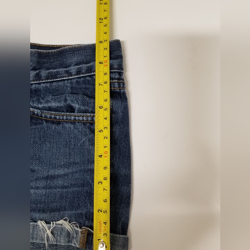 J Brand Cuffed 5 Pocket Frayed Blue Denim Shorts Sz 24 - Picture 13 of 13